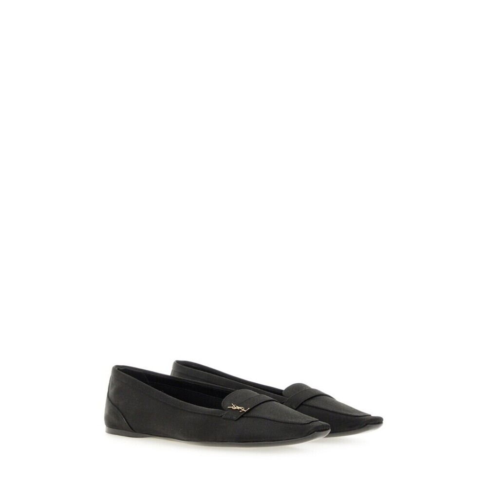 Saint Laurent Crepe Satin Poppy Ballerina - Picture 2 of 5